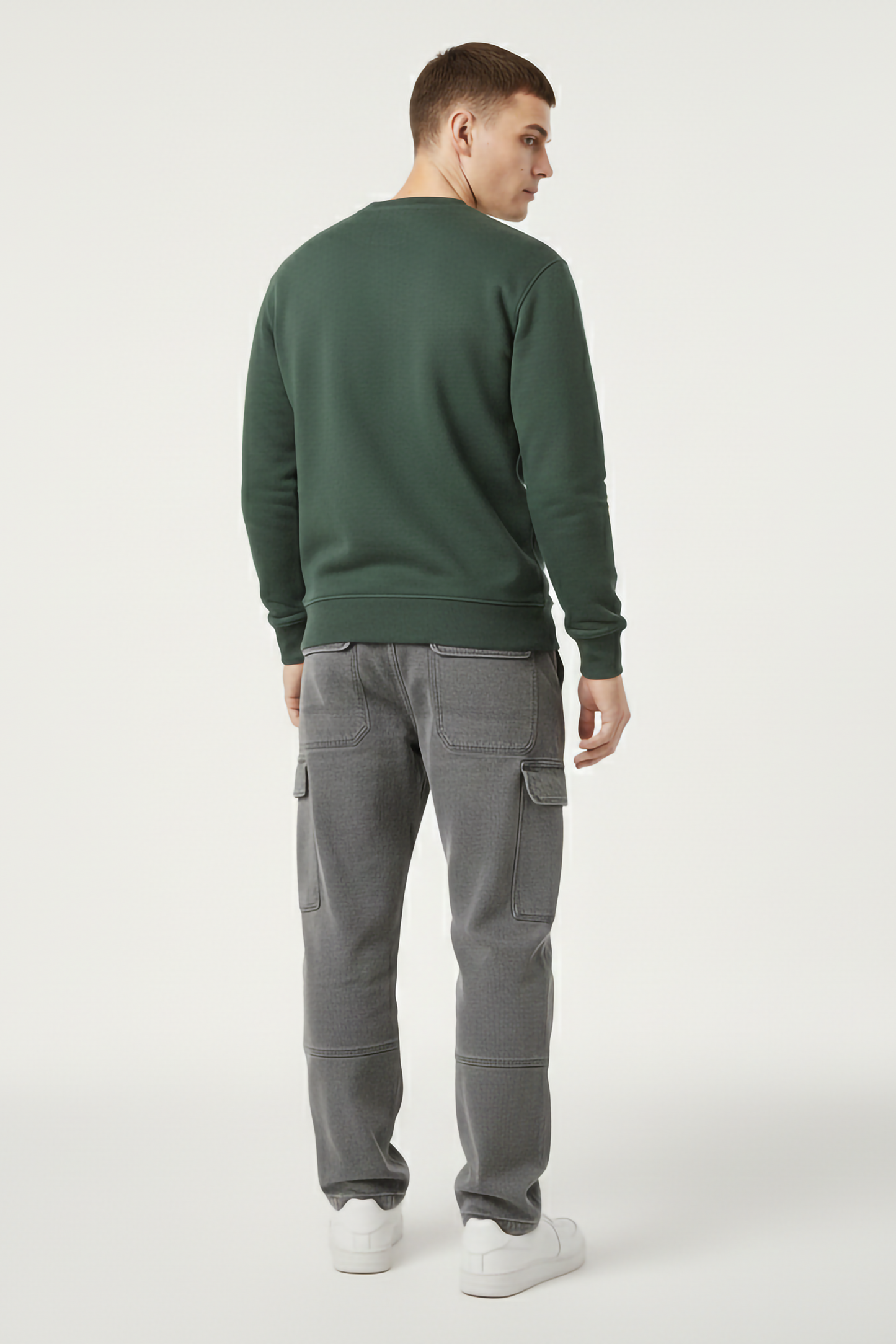 BOTTLE GREEN OVERSIZED SWEATSHIRT