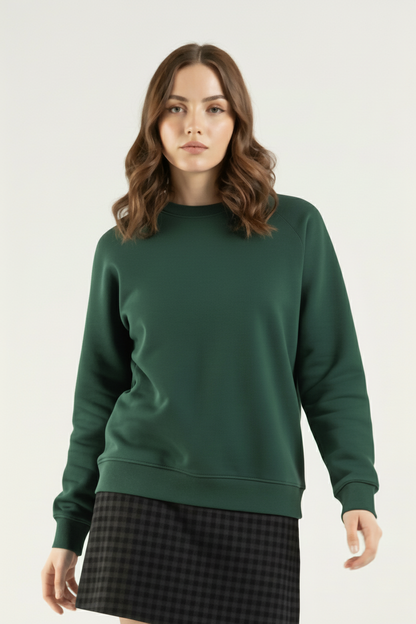 BOTTLE GREEN OVERSIZED SWEATSHIRT