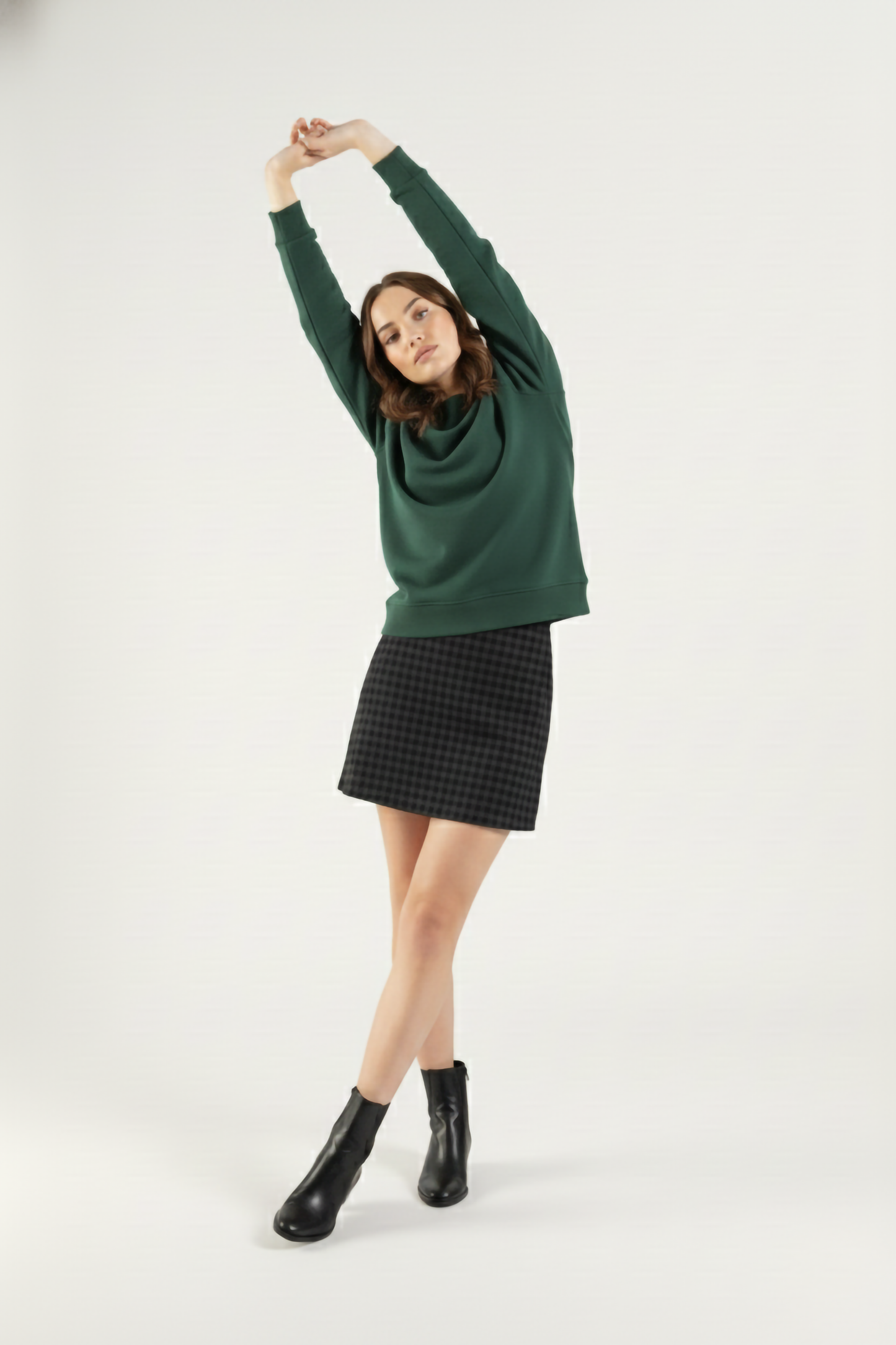 BOTTLE GREEN OVERSIZED SWEATSHIRT