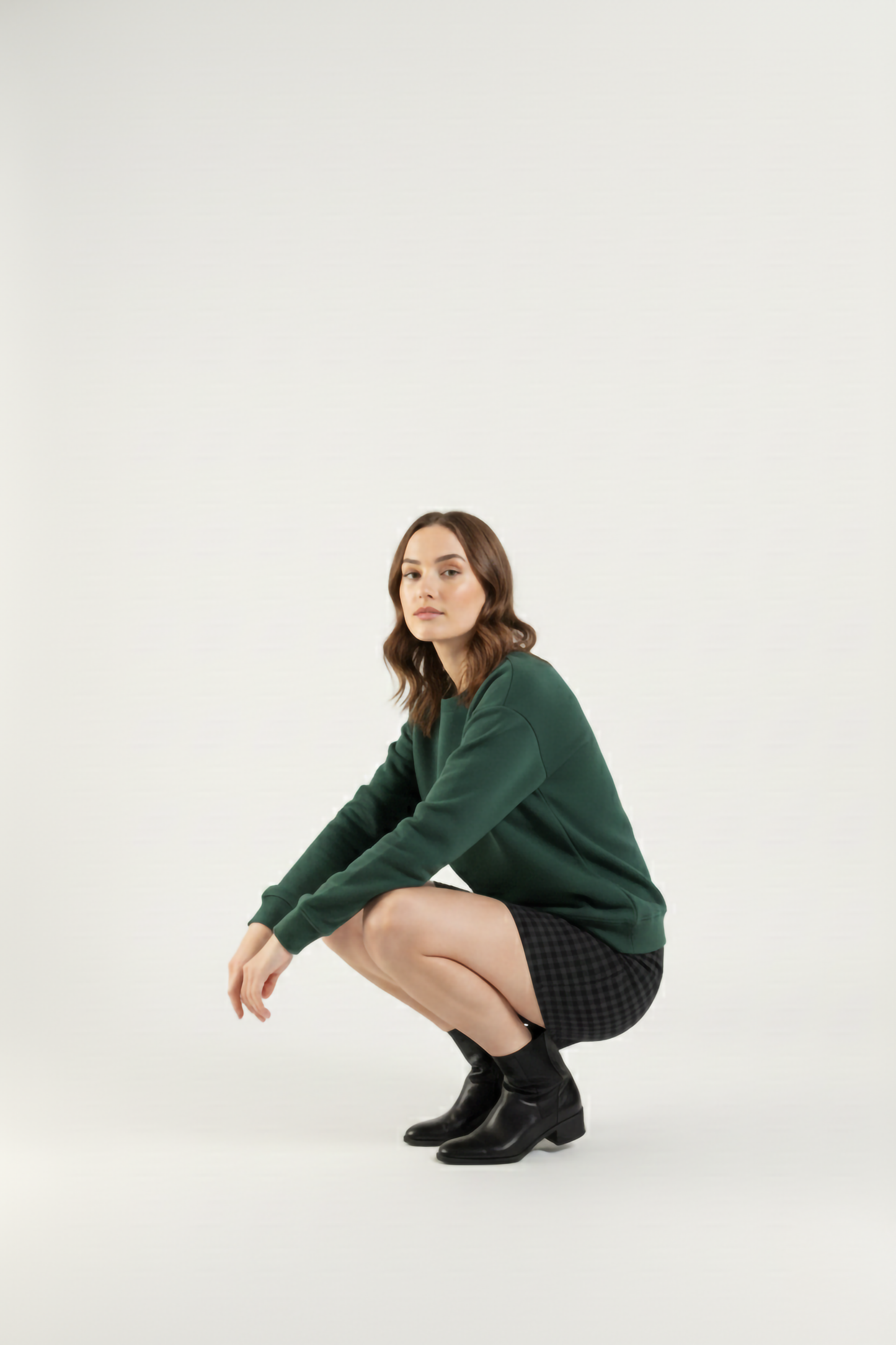 BOTTLE GREEN OVERSIZED SWEATSHIRT