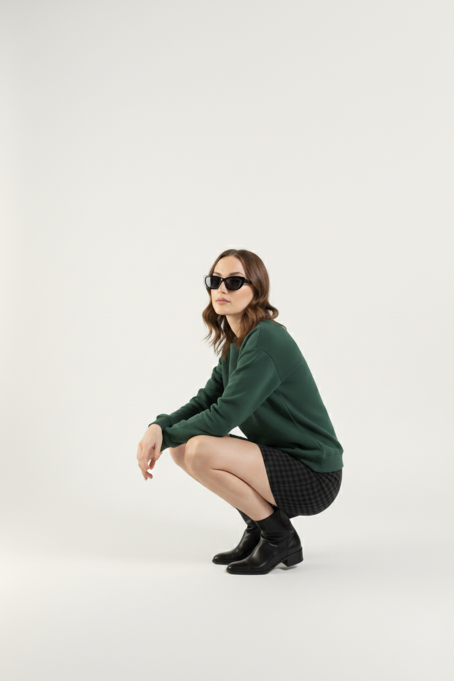 BOTTLE GREEN OVERSIZED SWEATSHIRT