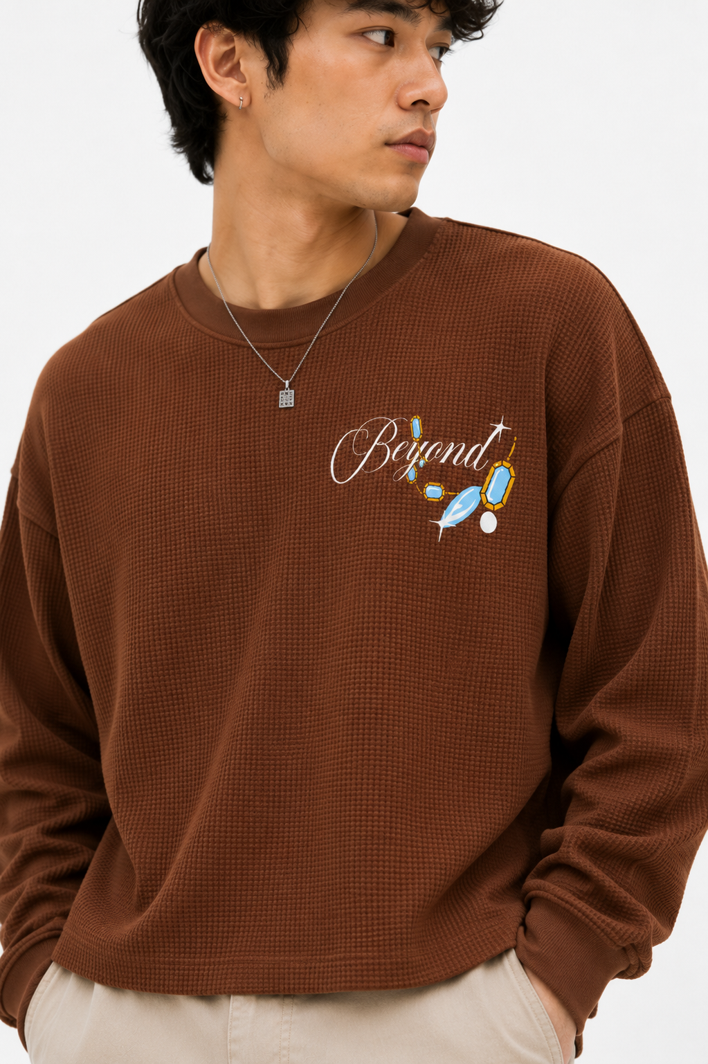 FREEDOM OVER FANTASY WAFFLE CROPPED OVERSIZED T-SHIRT (UNISEX)