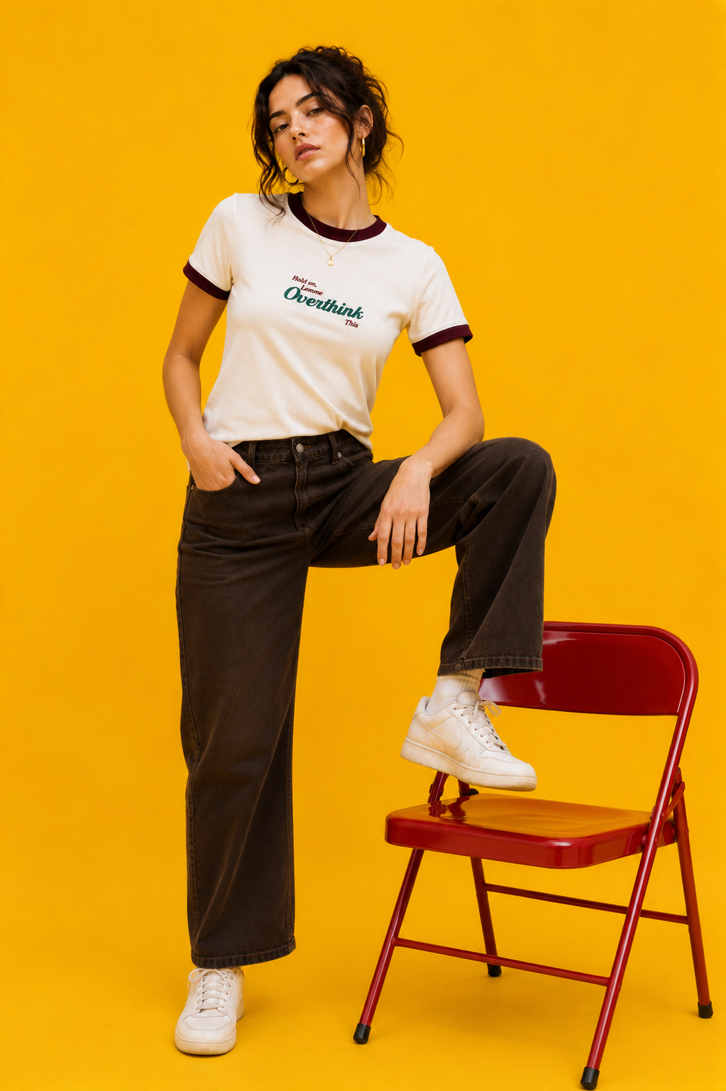 LET ME OVERTHINK UNISEX RINGER TEE