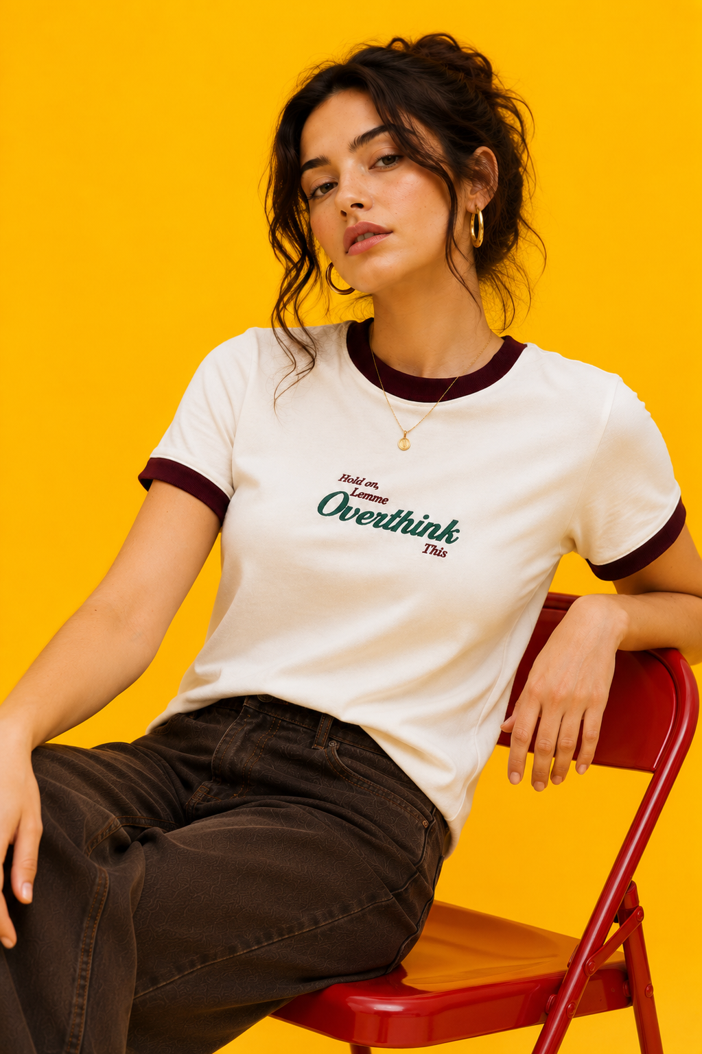 LET ME OVERTHINK UNISEX RINGER TEE