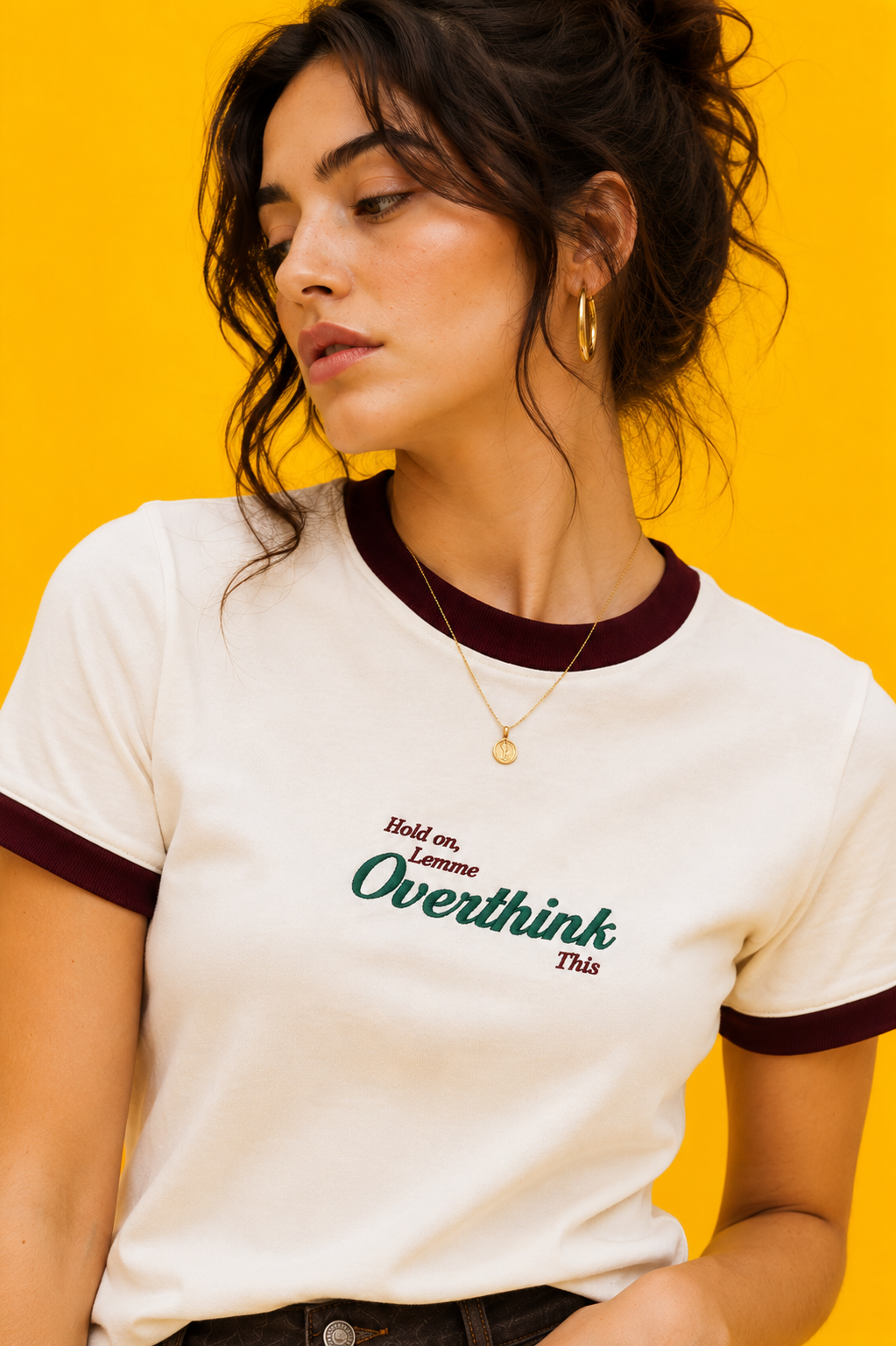 LET ME OVERTHINK UNISEX RINGER TEE