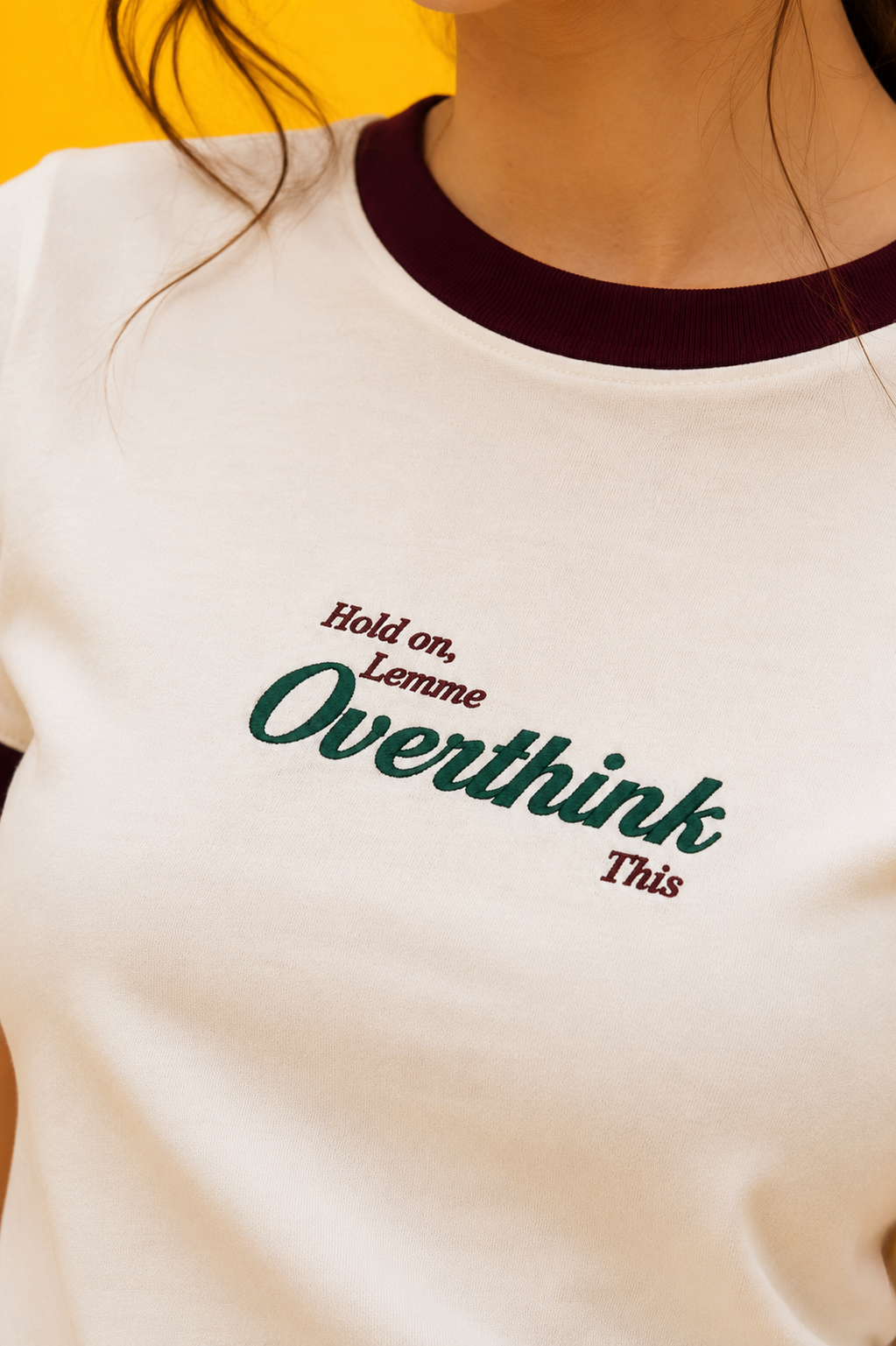 LET ME OVERTHINK UNISEX RINGER TEE