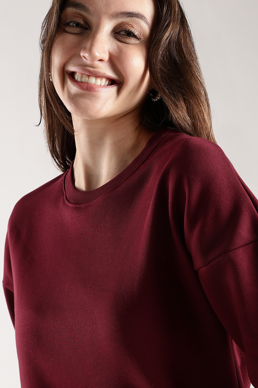 MAROON OVERSIZED SWEATSHIRT