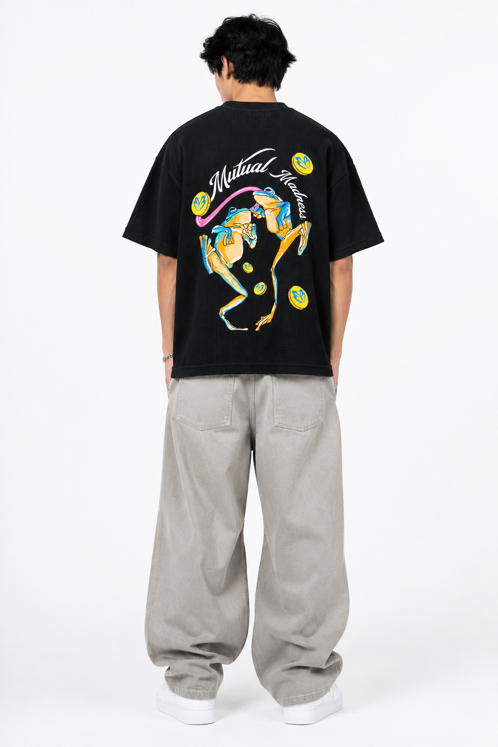 MUTUAL MADNESS OVERSIZED WAFFLE T-SHIRT