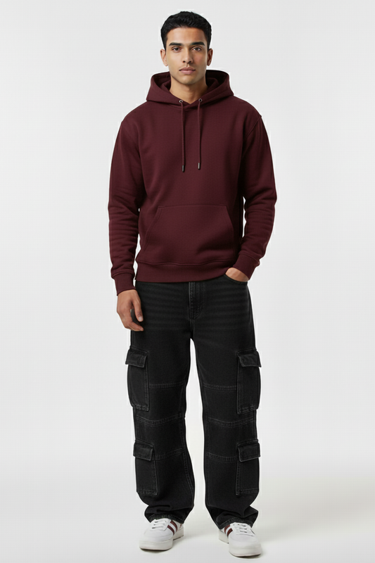 MAROON OVERSIZED HOODIE