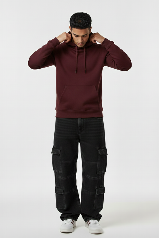 MAROON OVERSIZED HOODIE