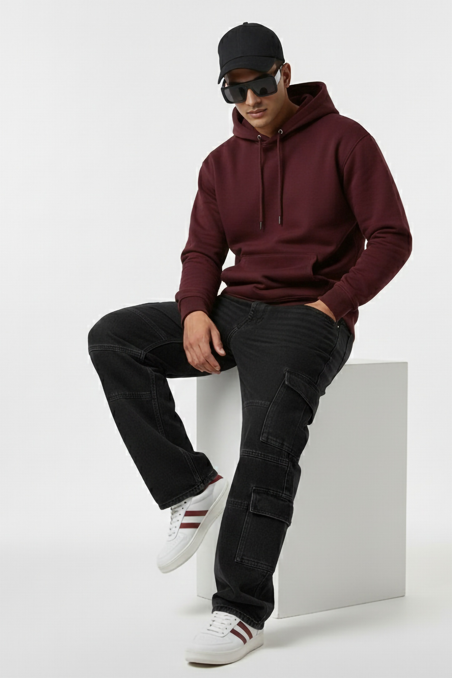 MAROON OVERSIZED HOODIE