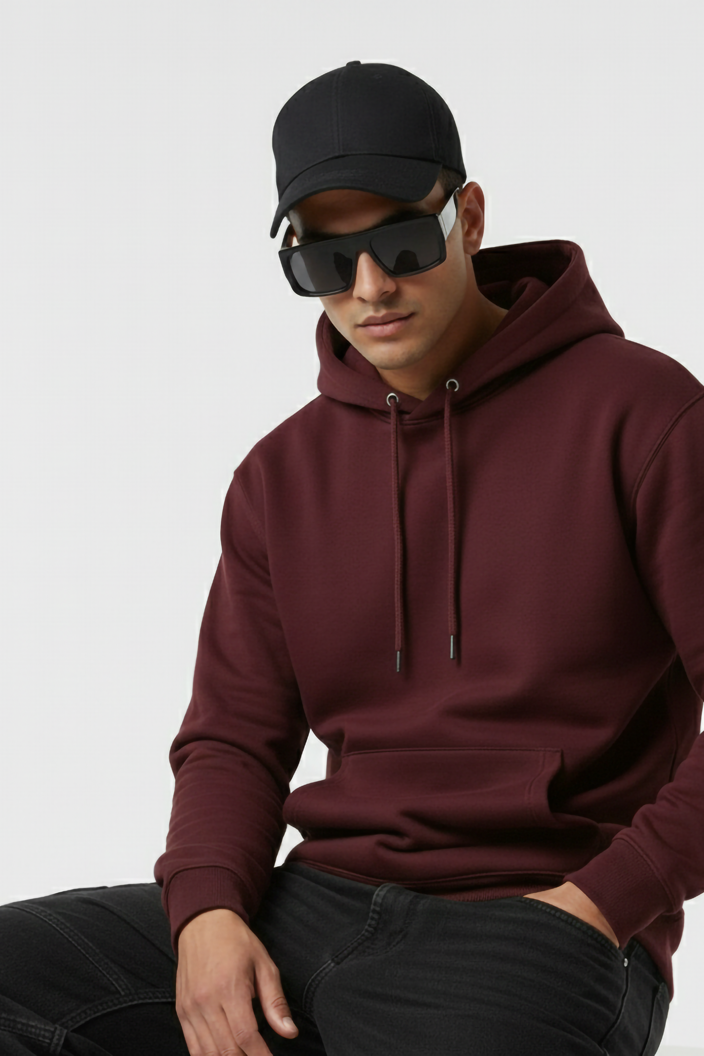 MAROON OVERSIZED HOODIE