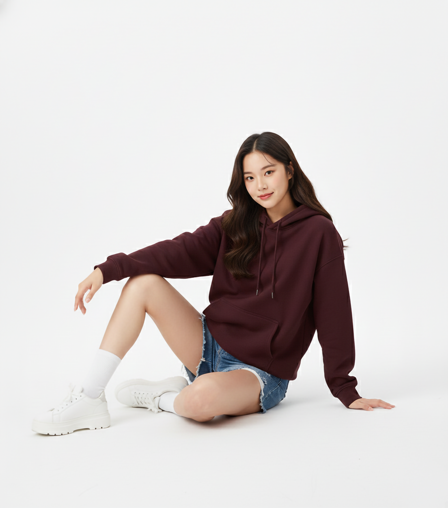 MAROON OVERSIZED HOODIE