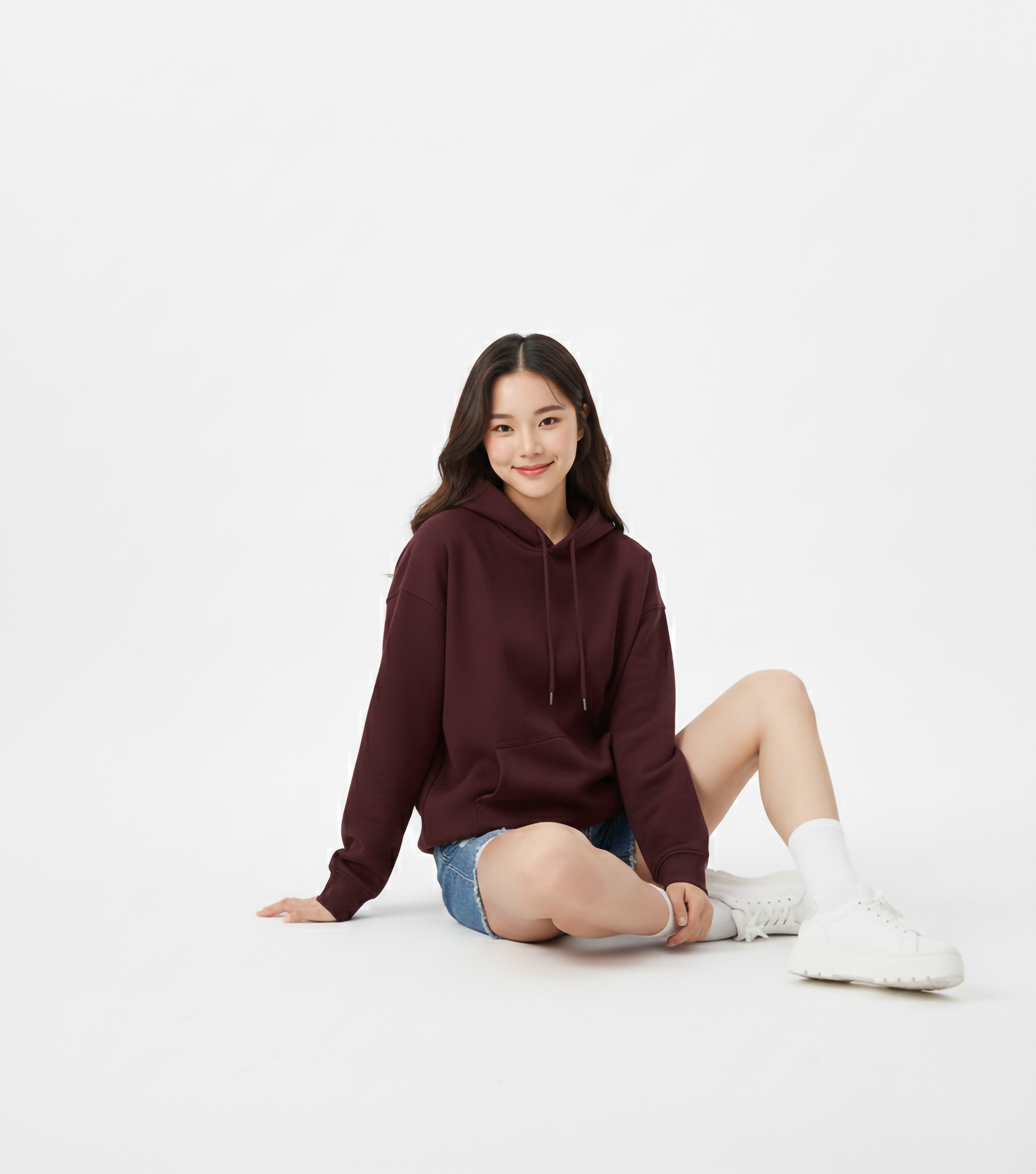 MAROON OVERSIZED HOODIE