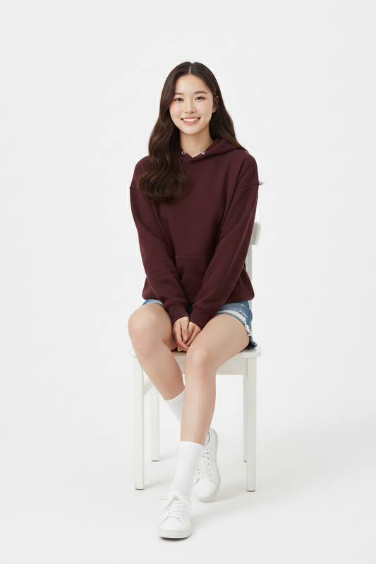 MAROON OVERSIZED HOODIE