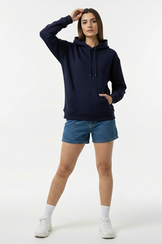 NAVY BLUE OVERSIZED HOODIE