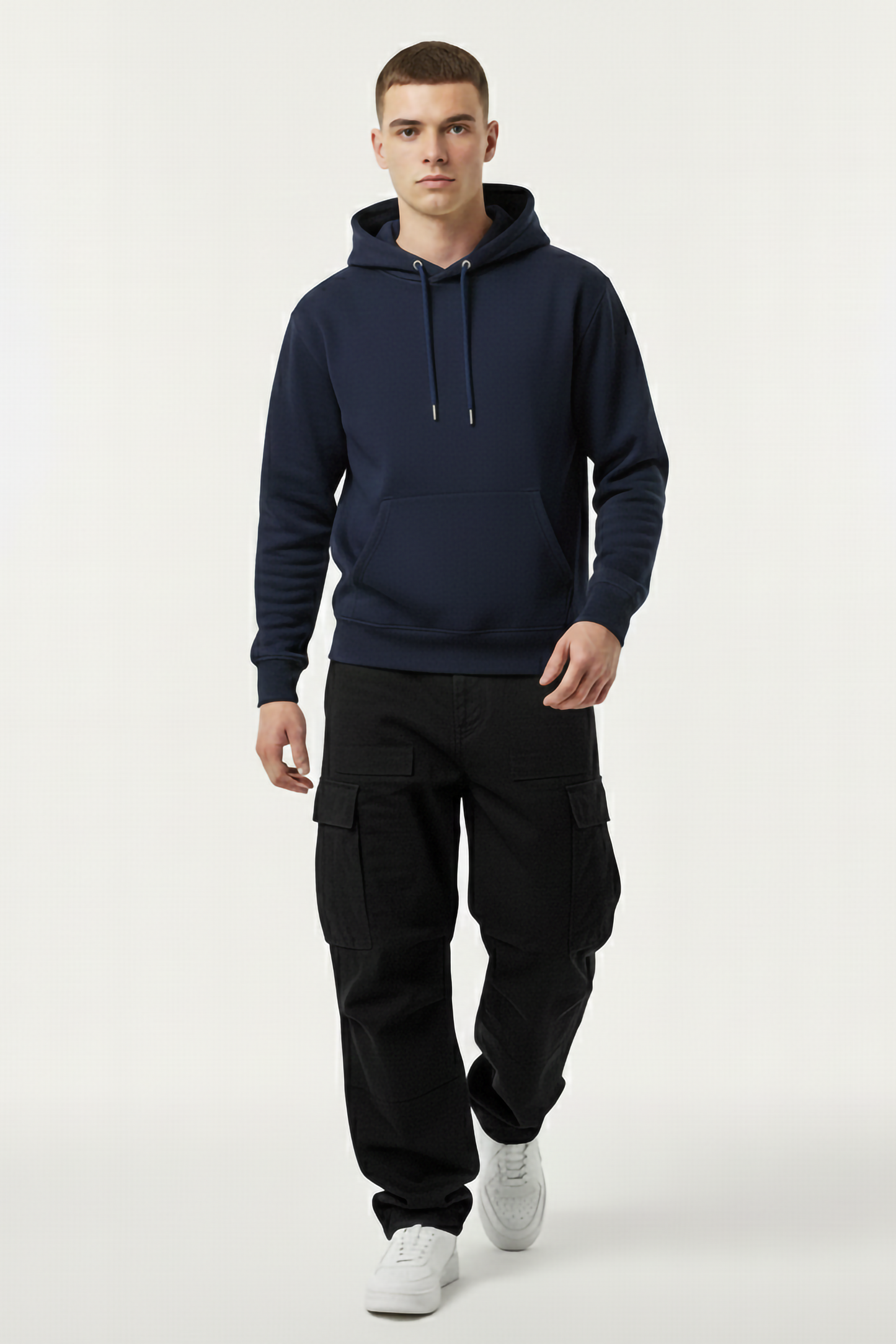 NAVY BLUE OVERSIZED HOODIE