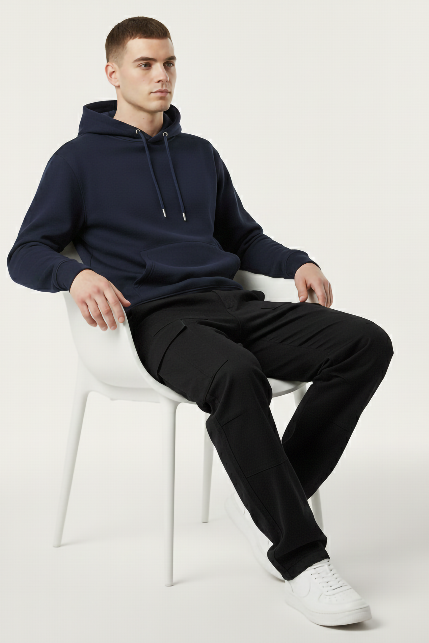 NAVY BLUE OVERSIZED HOODIE
