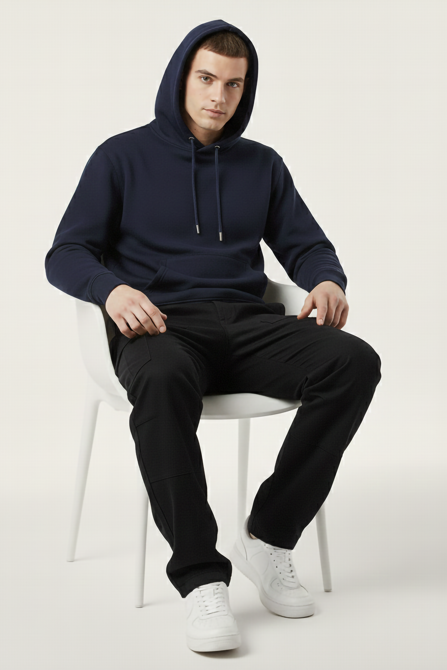 NAVY BLUE OVERSIZED HOODIE