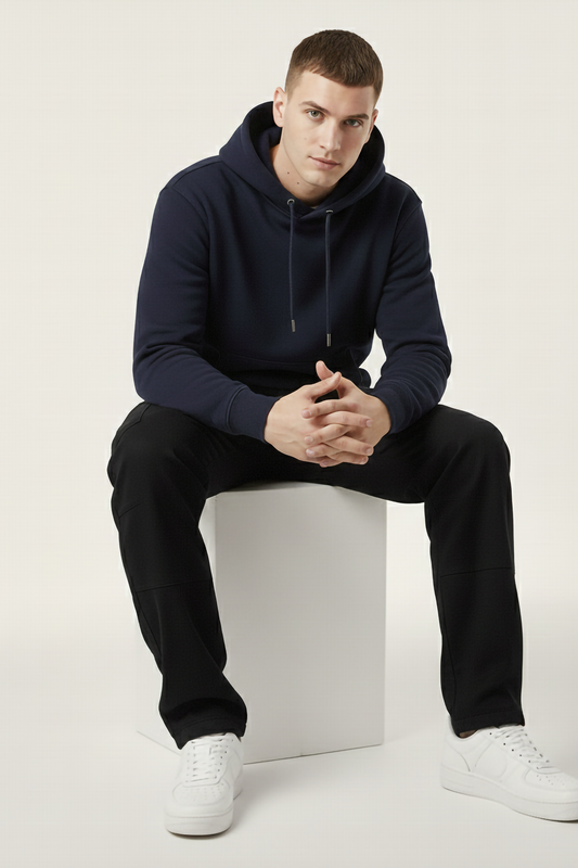 NAVY BLUE OVERSIZED HOODIE