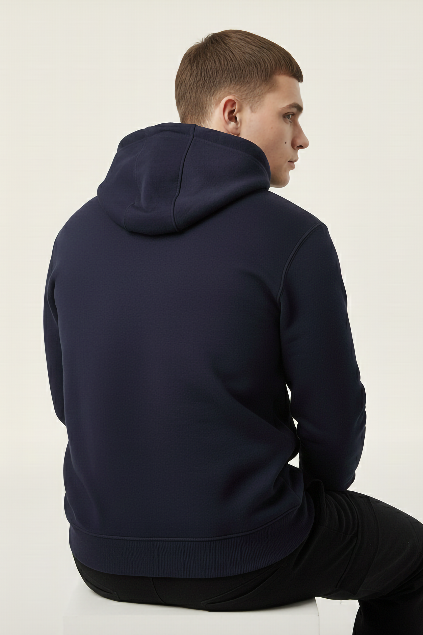 NAVY BLUE OVERSIZED HOODIE