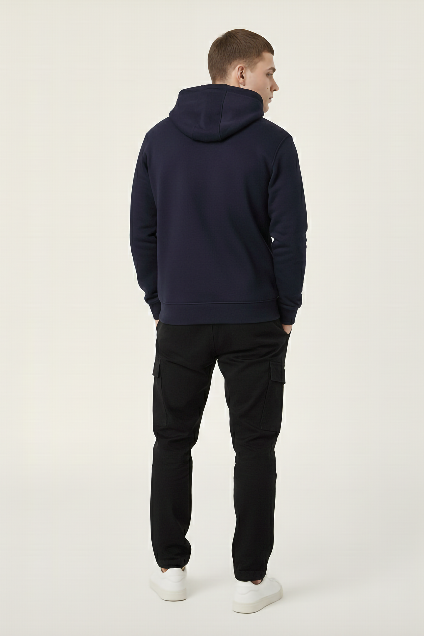 NAVY BLUE OVERSIZED HOODIE