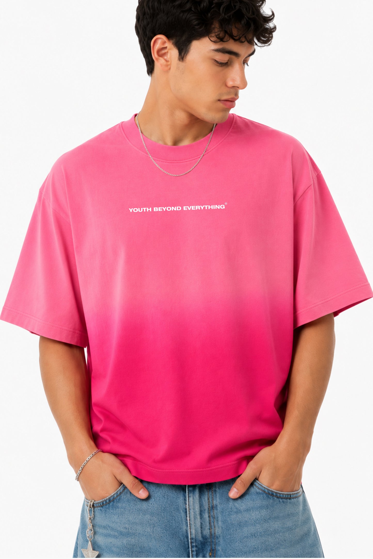 NOTHING GREAT OMBRE WASH BOXY FIT OVERSIZED T-SHIRT