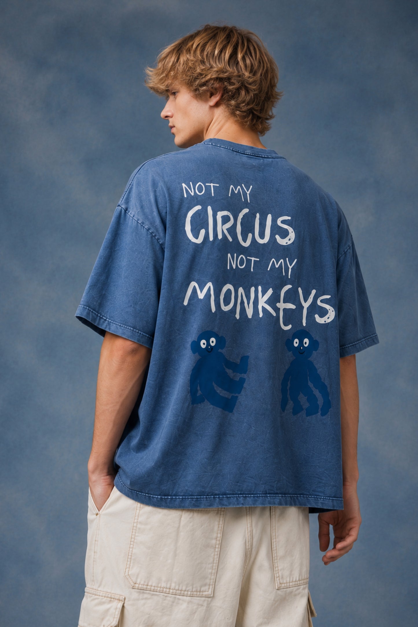 NOT MY CIRCUS NOT MY MONKEYS BOXY OVERSIZED T-SHIRT