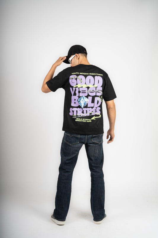Good Vibes Oversized T-Shirt (Black)