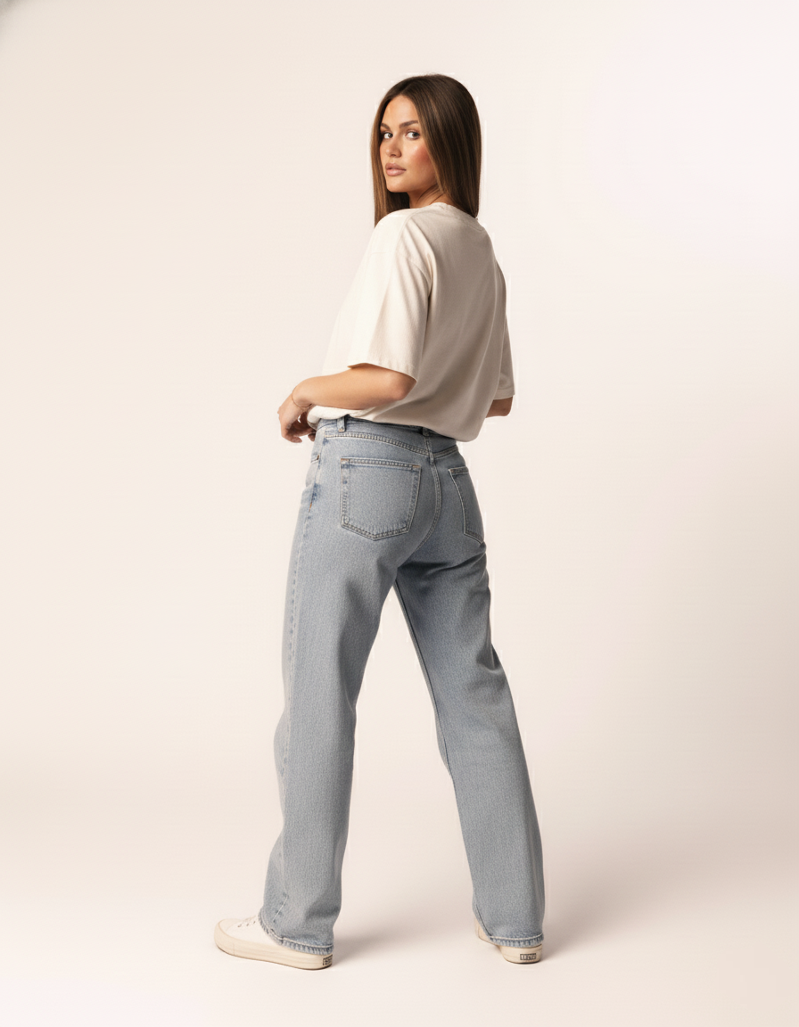 SOLID OFF-WHITE OVERSIZED T-SHIRT