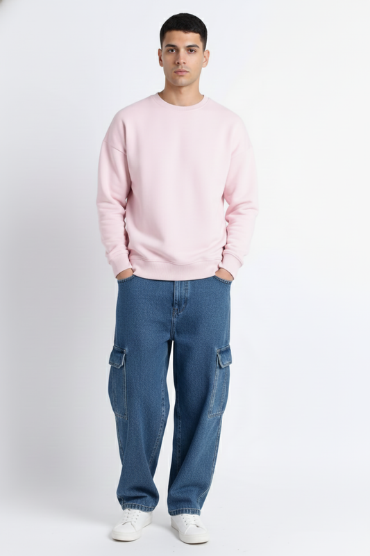 LIGHT BABY PINK OVERSIZED SWEATSHIRT