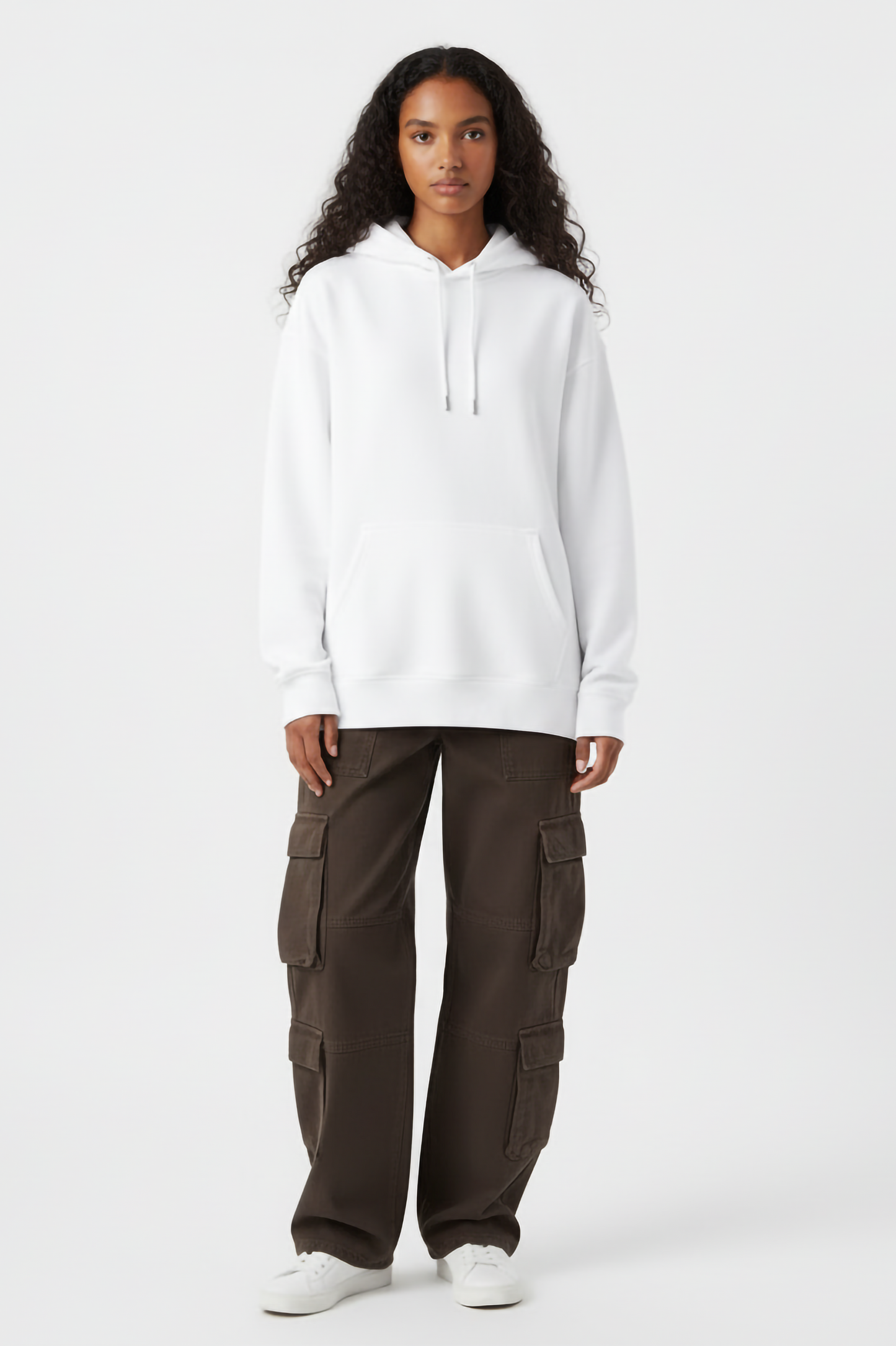 WHITE OVERSIZED HOODIE