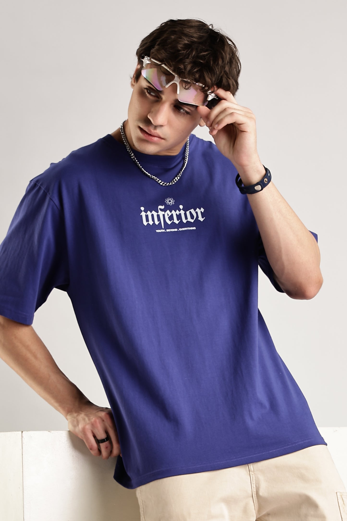 Blue Inferior Oversized T-Shirt (M)