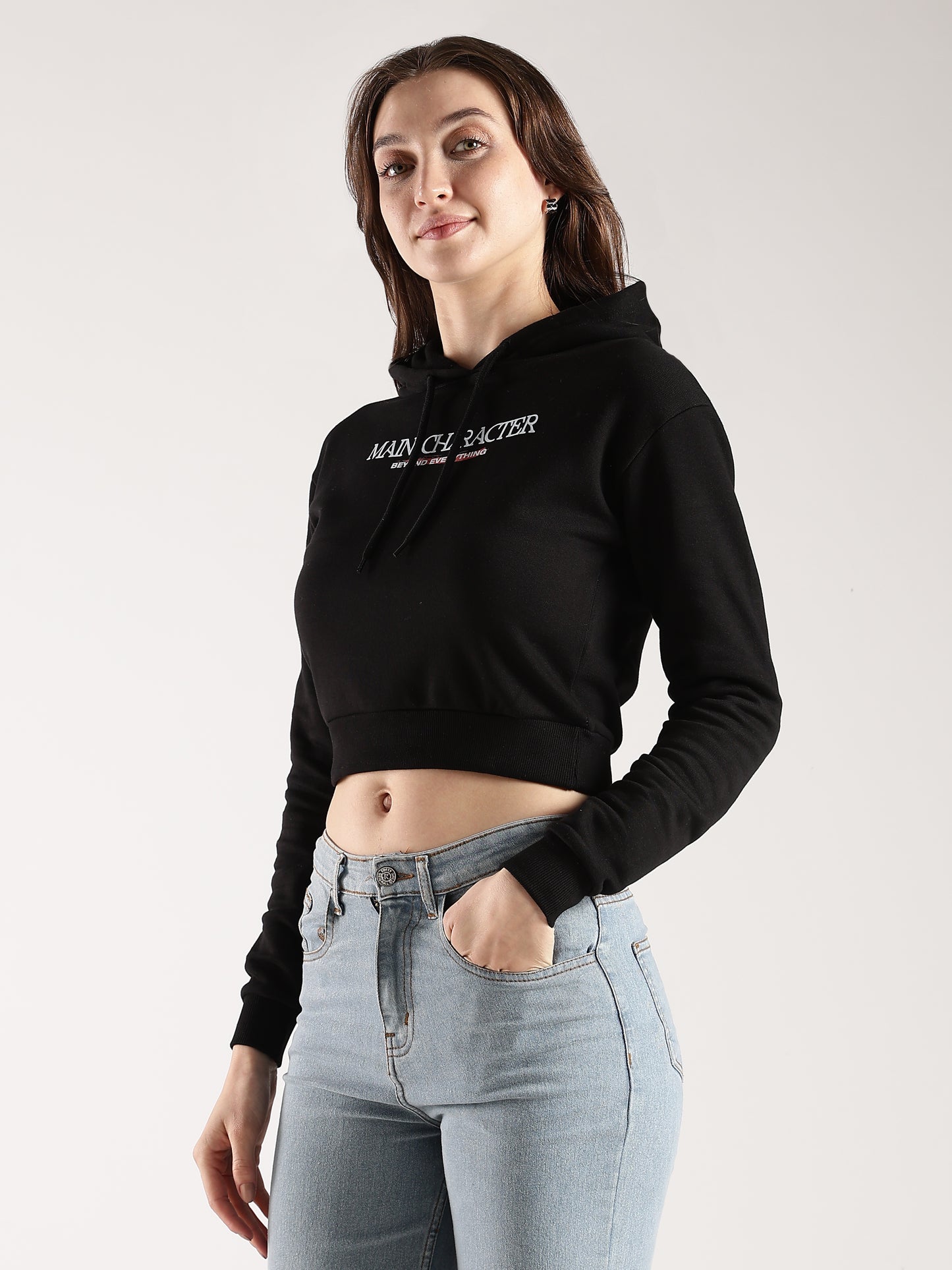 MAIN CHARACTER CROPPED HOODIE