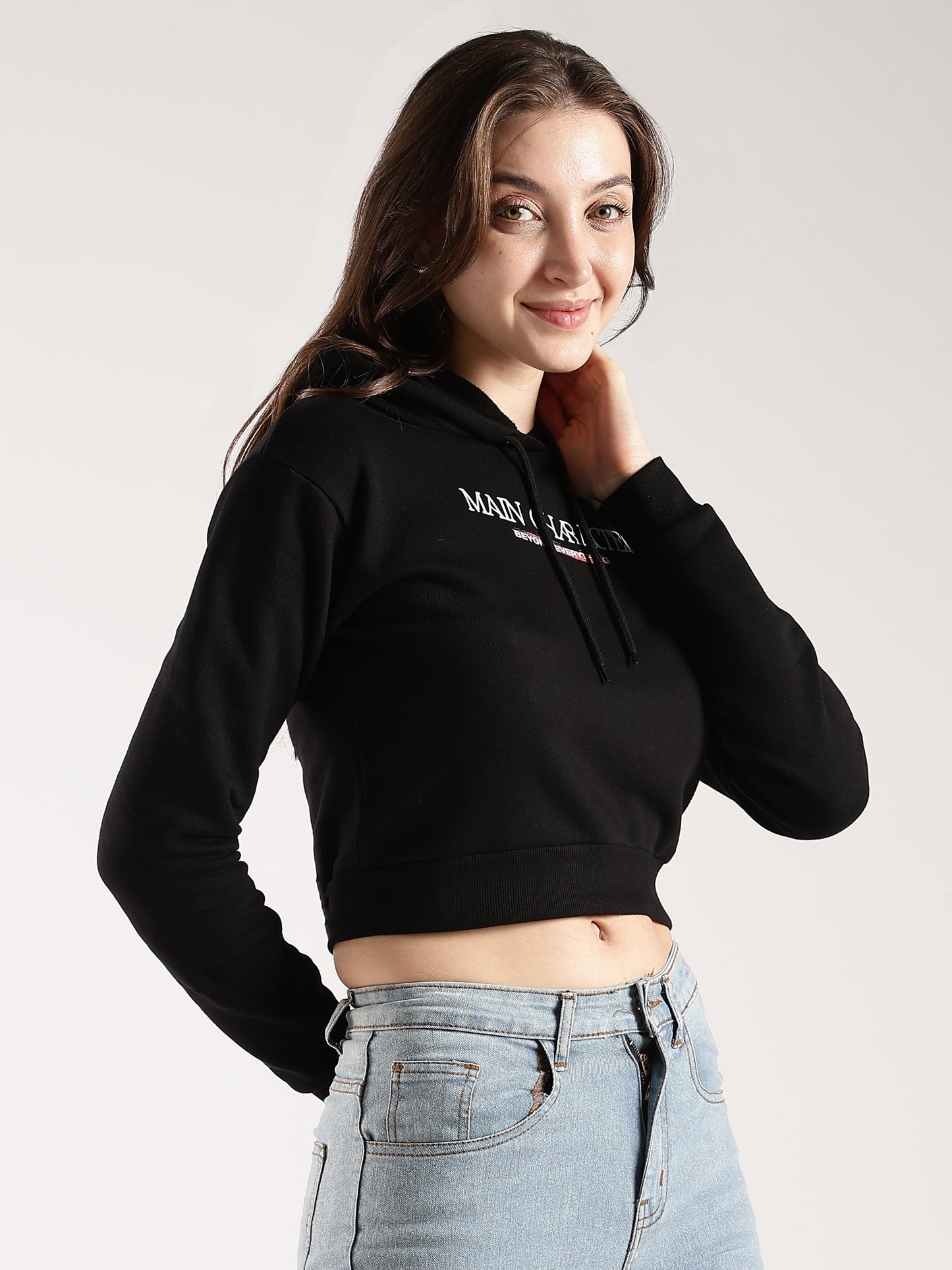 MAIN CHARACTER CROPPED HOODIE