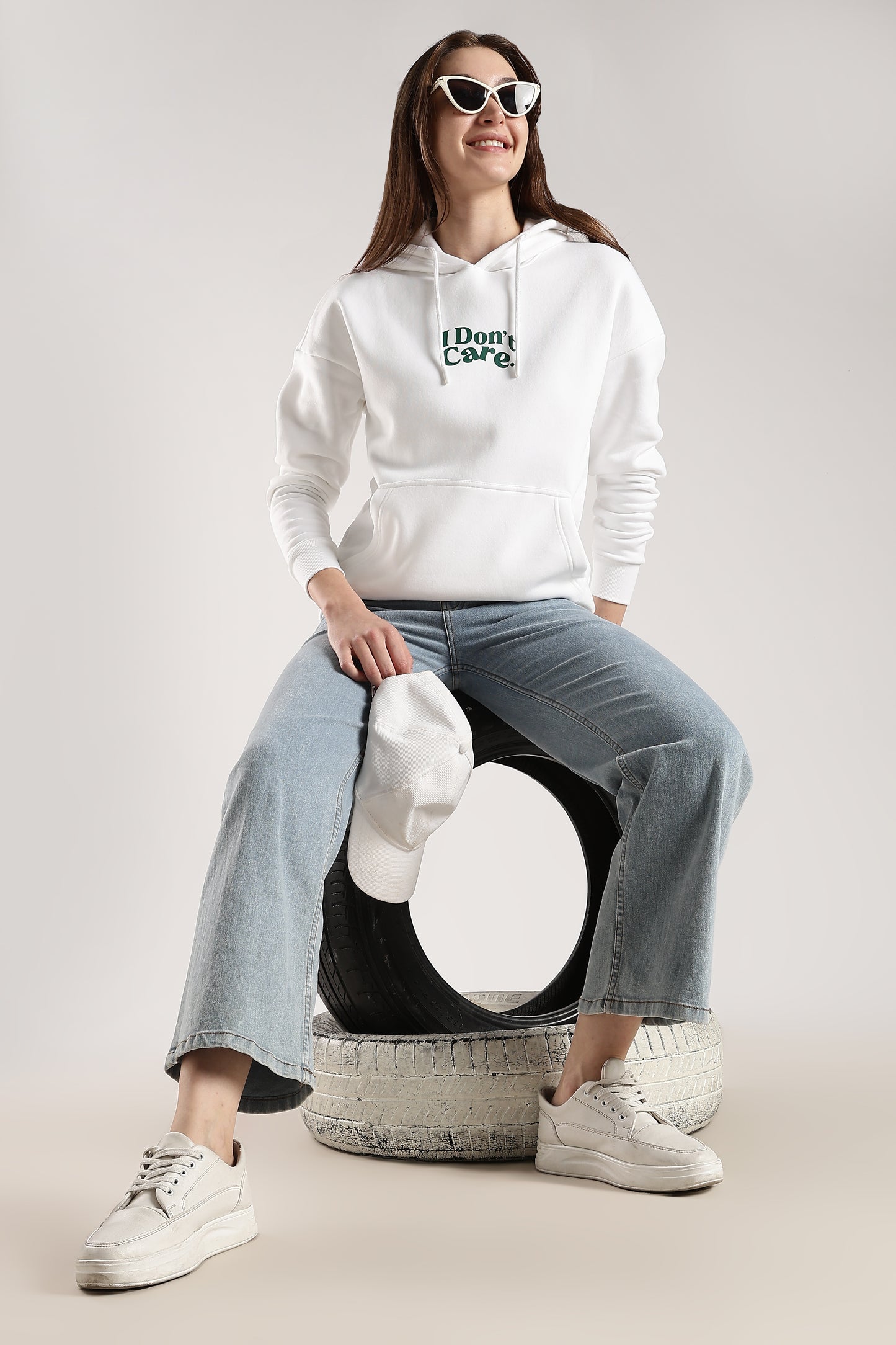 I DON’T CARE OVERSIZED HOODIE