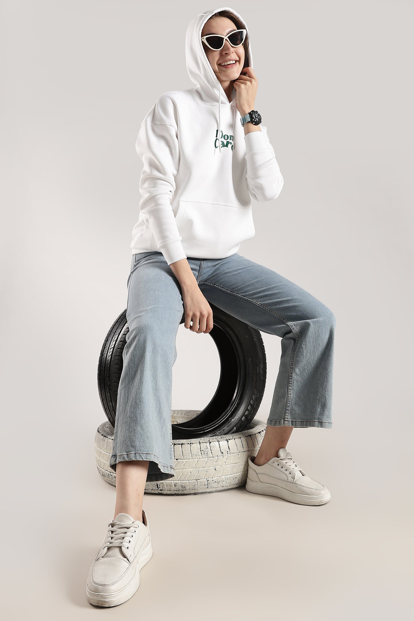 I DON’T CARE OVERSIZED HOODIE