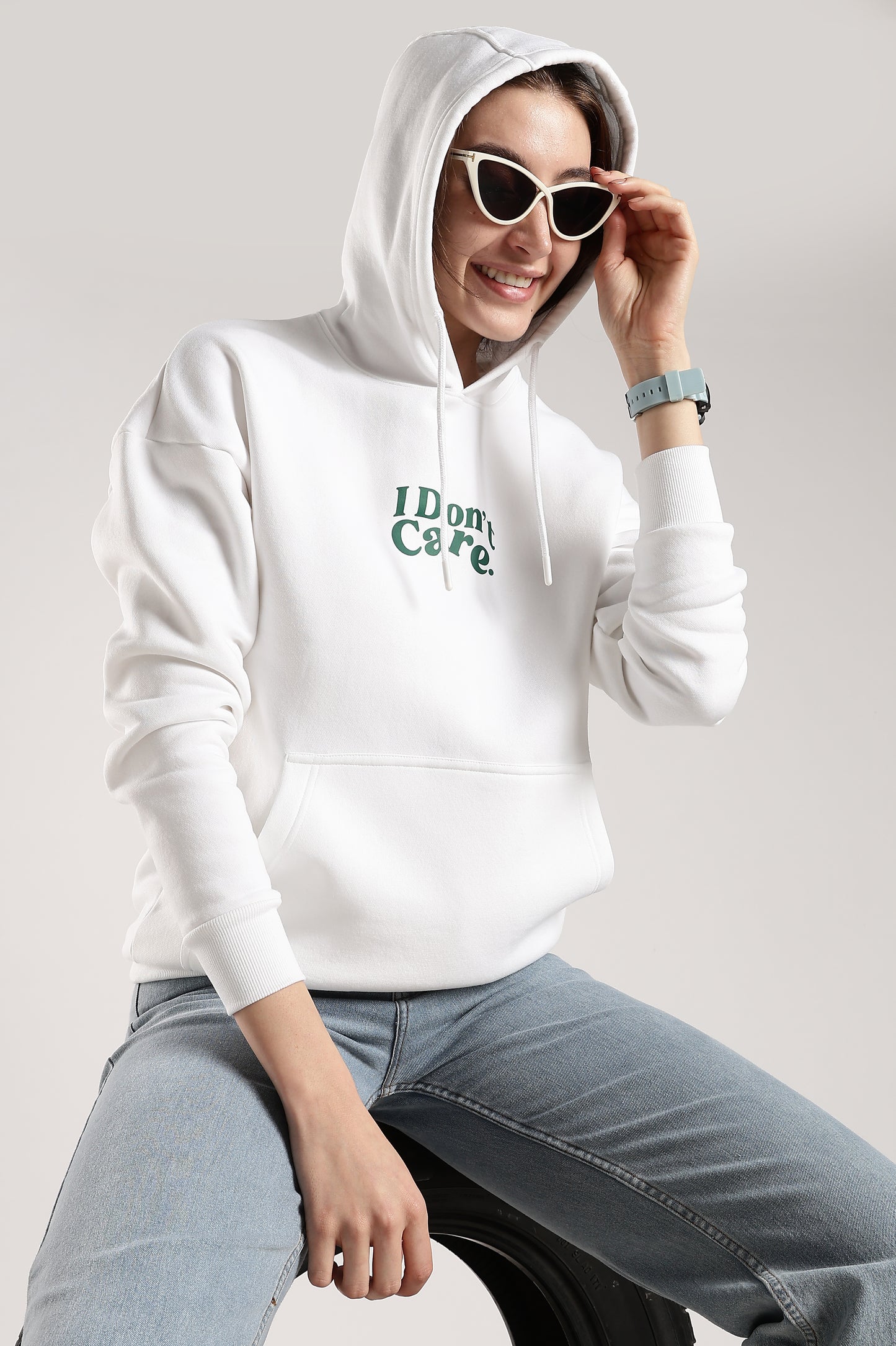 I DON’T CARE OVERSIZED HOODIE