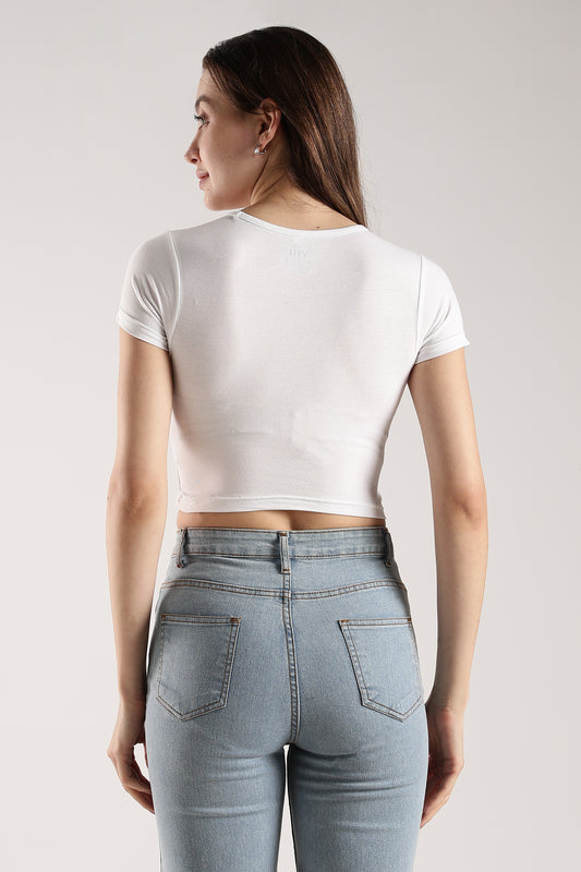 SOLID WHITE BABY TEE