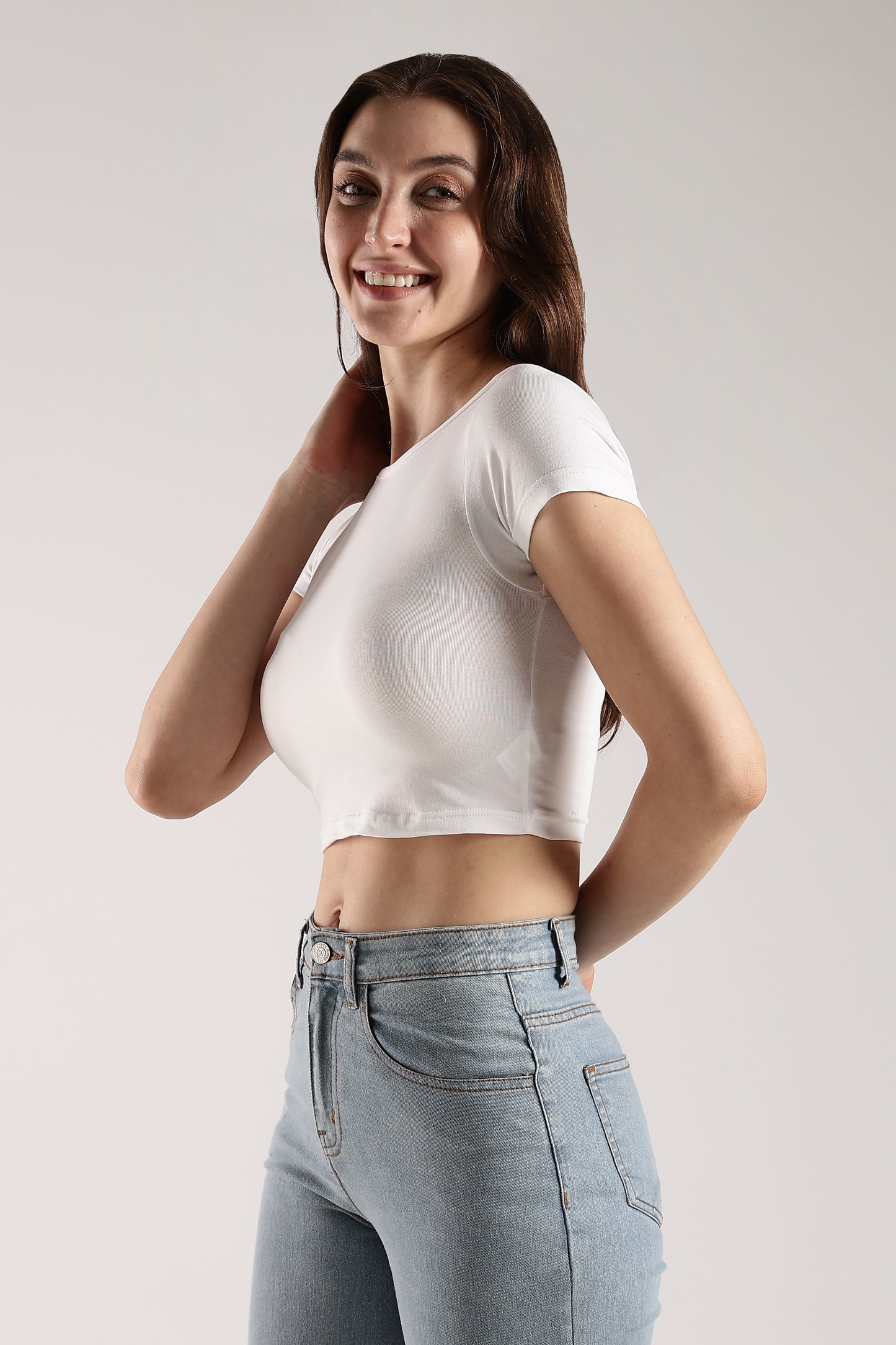 SOLID WHITE BABY TEE