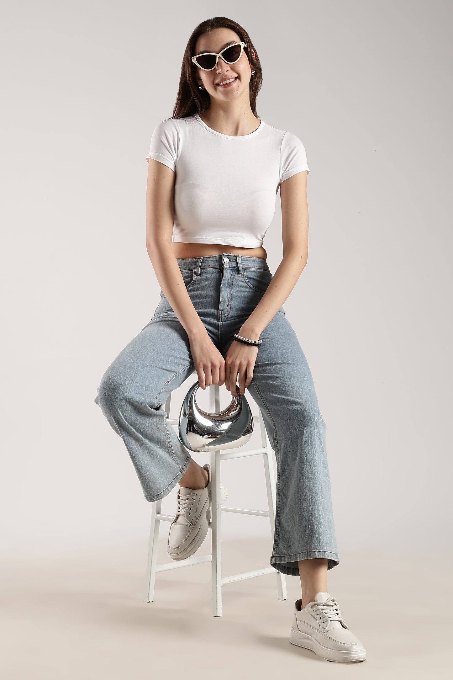 SOLID WHITE BABY TEE