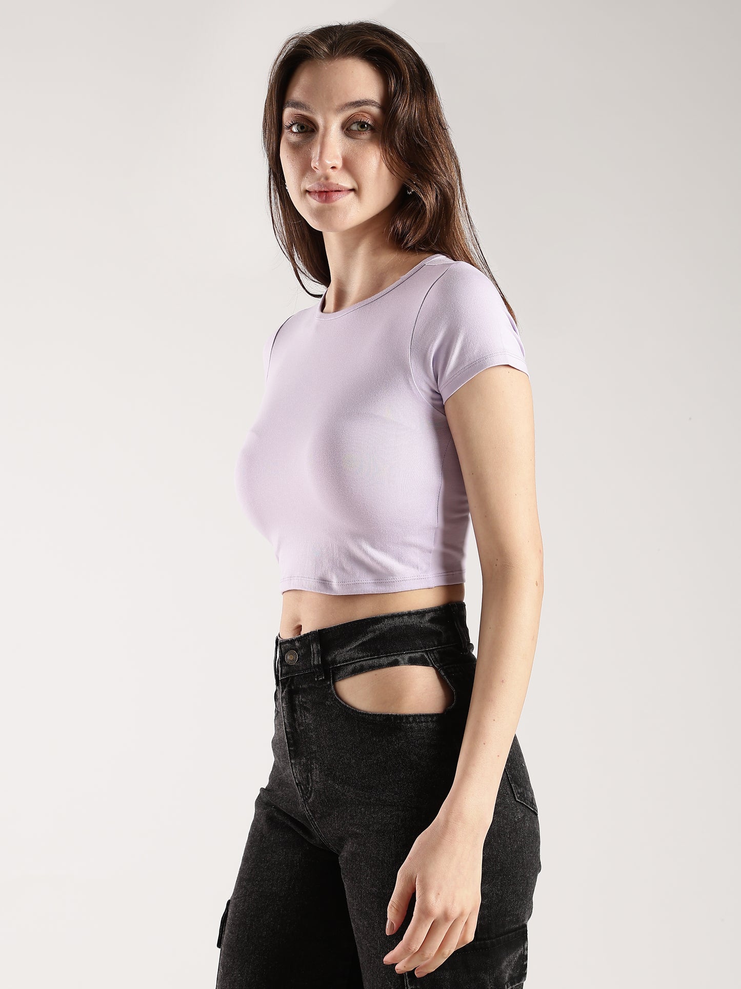 SOLID LAVENDER  BABY TEE