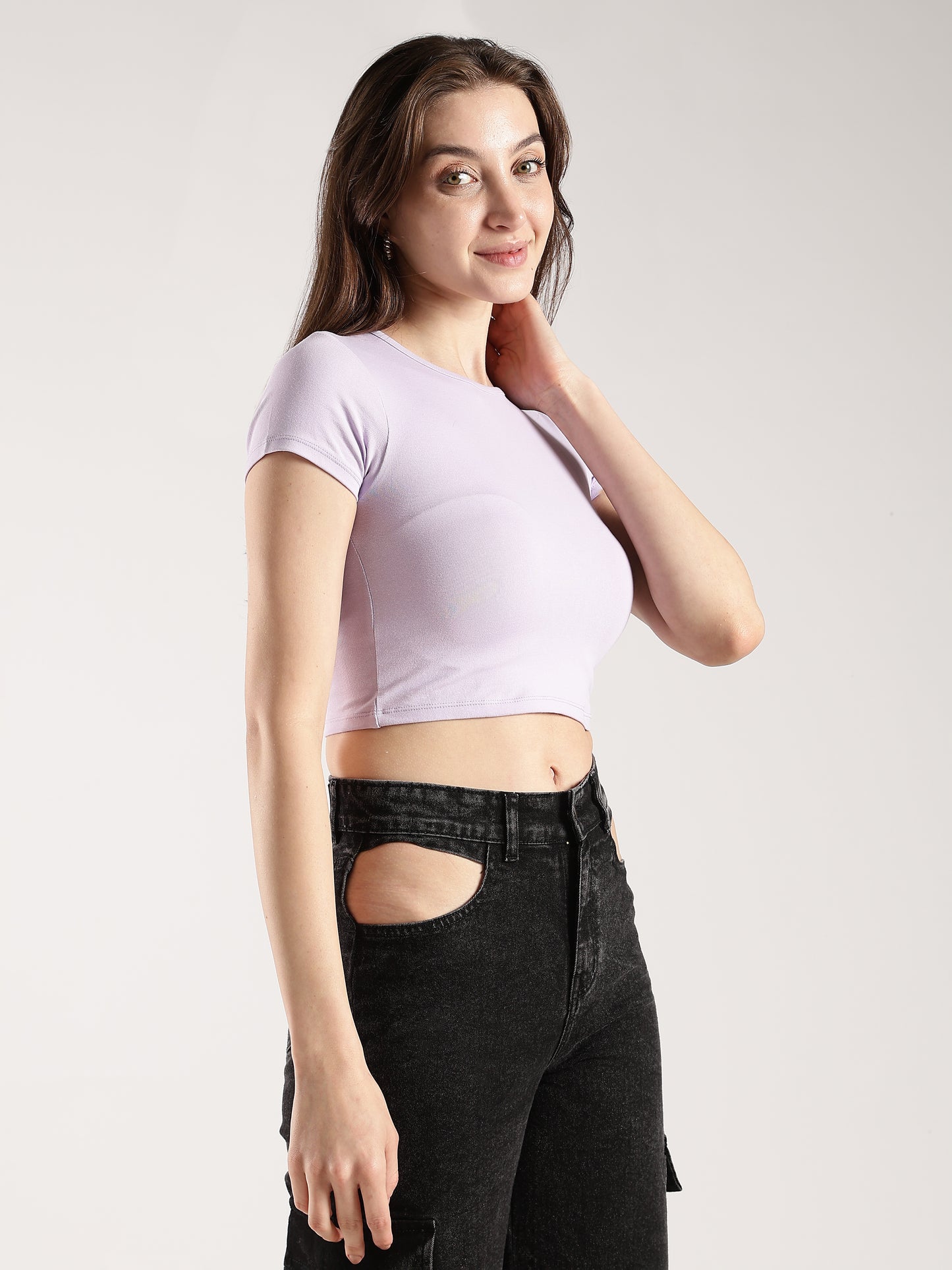 SOLID LAVENDER  BABY TEE