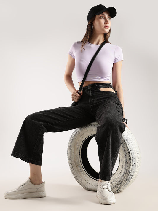 SOLID LAVENDER  BABY TEE