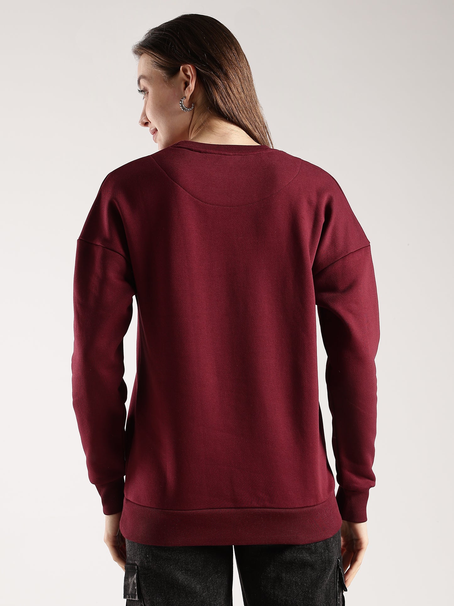 MAROON OVERSIZED SWEATSHIRT