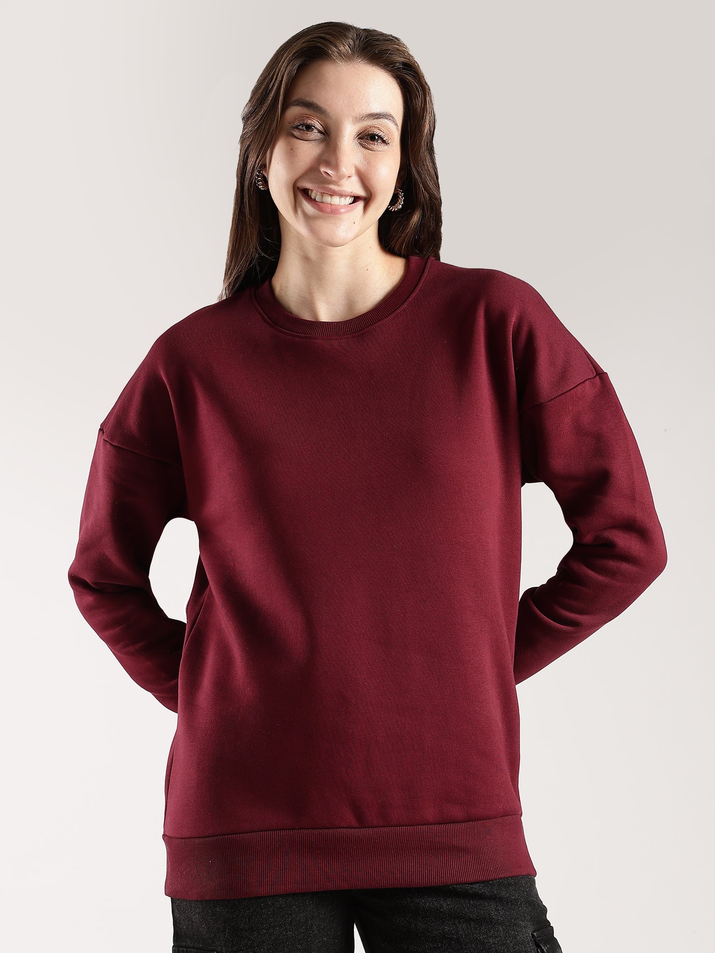 MAROON OVERSIZED SWEATSHIRT