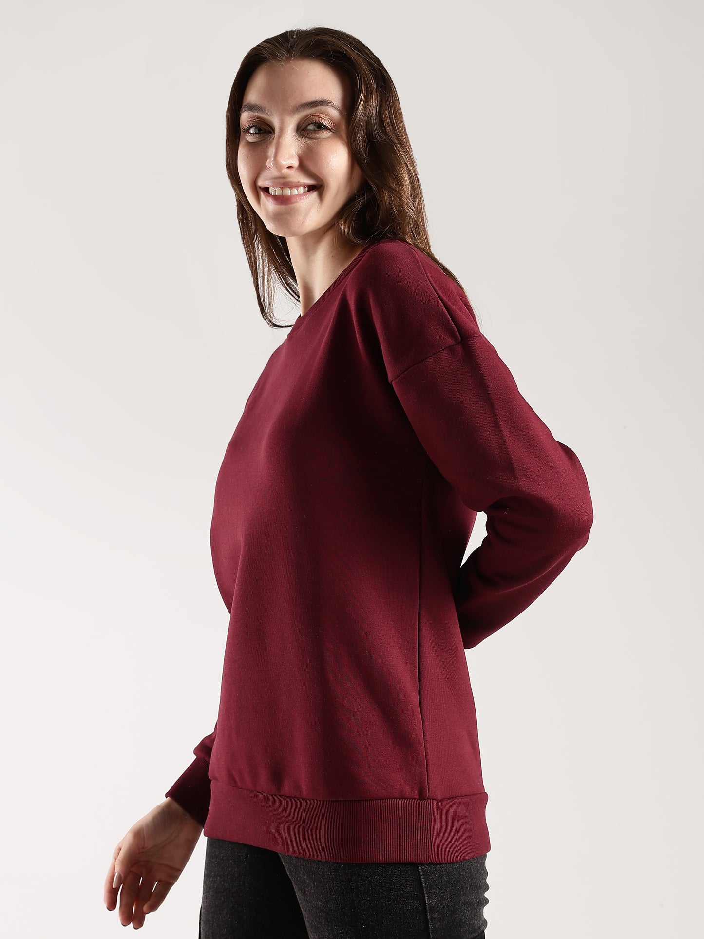 MAROON OVERSIZED SWEATSHIRT