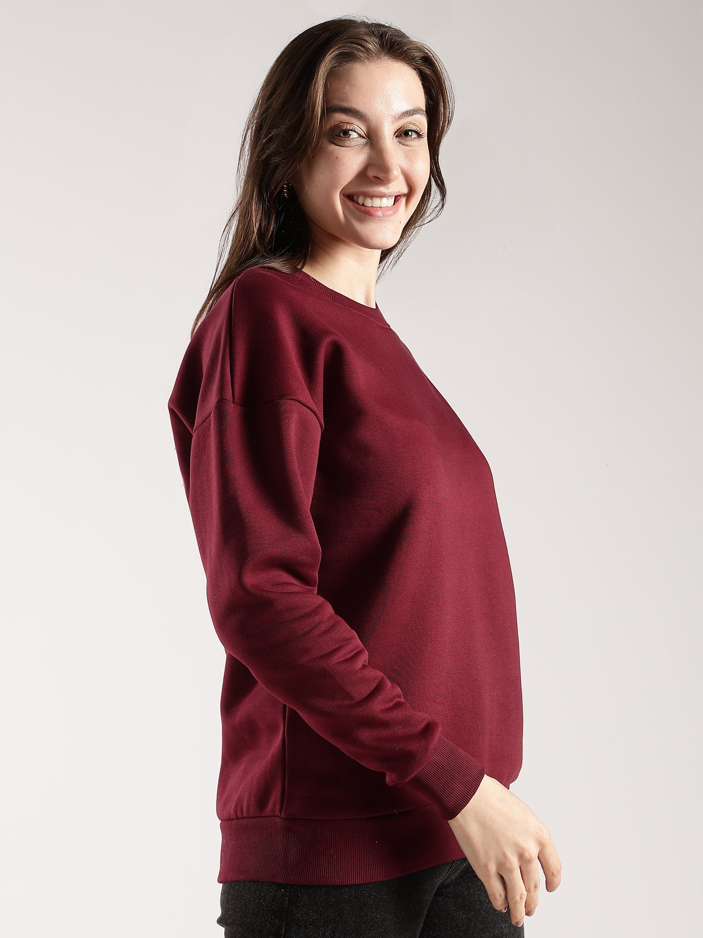 MAROON OVERSIZED SWEATSHIRT