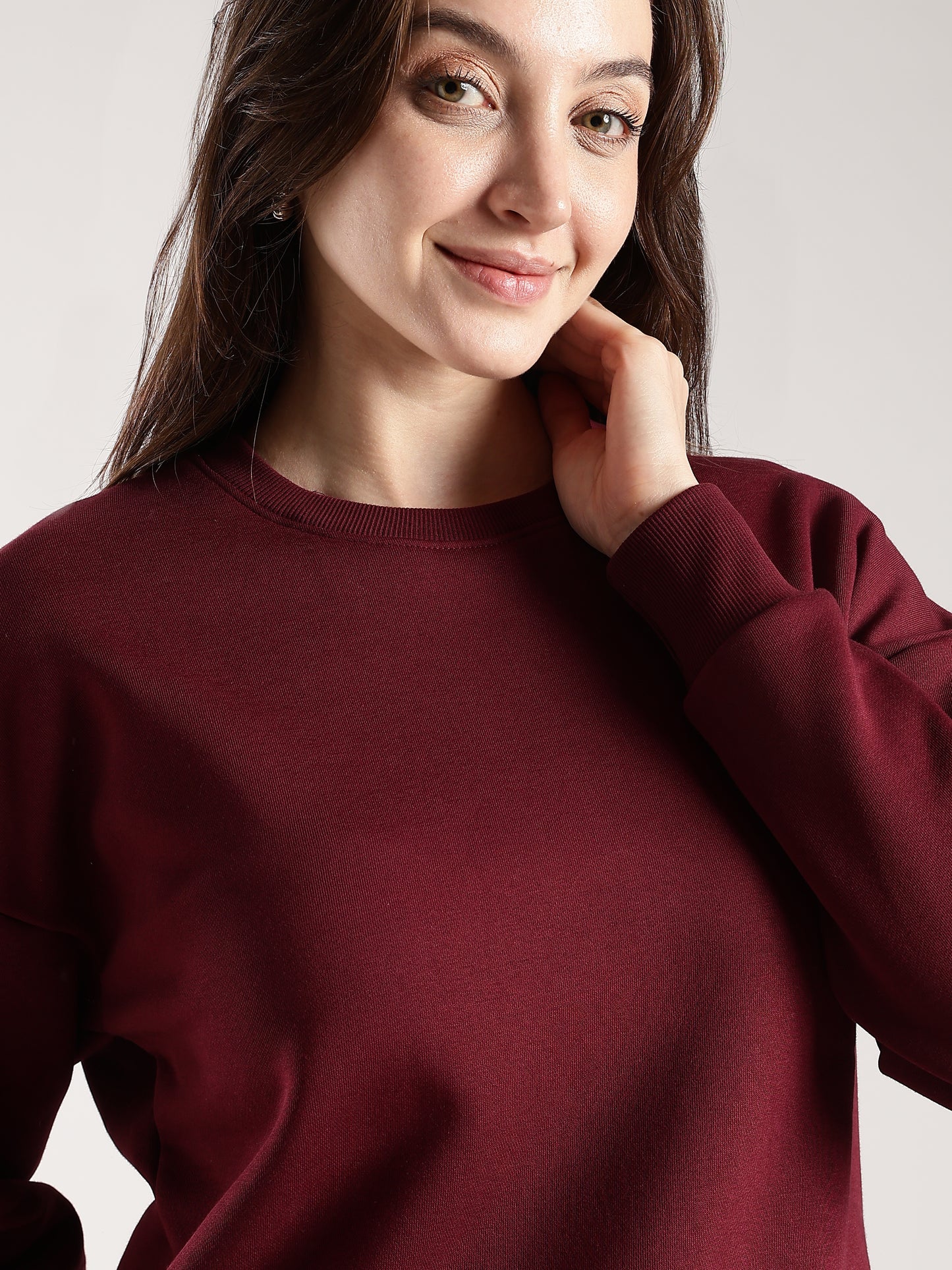 MAROON OVERSIZED SWEATSHIRT