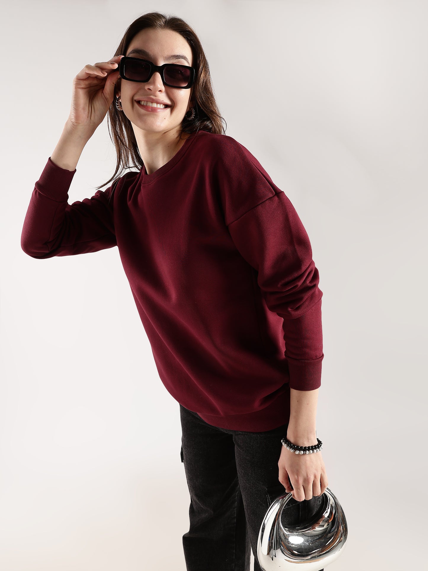 MAROON OVERSIZED SWEATSHIRT